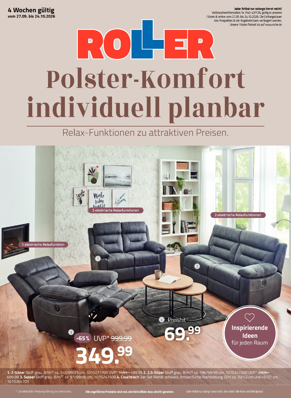 Leták Roller Prospekt, Německo - strana 1